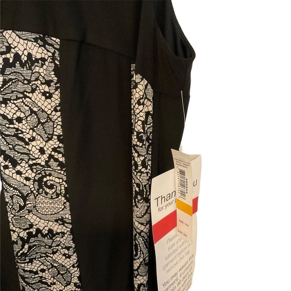 R&M Richards Jersey Maxie Asymmetrical Dress Lace Print - Picture 4 of 6